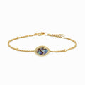"Mini" Marquis Ocean Mother-of-Pearl Silver Bracelet