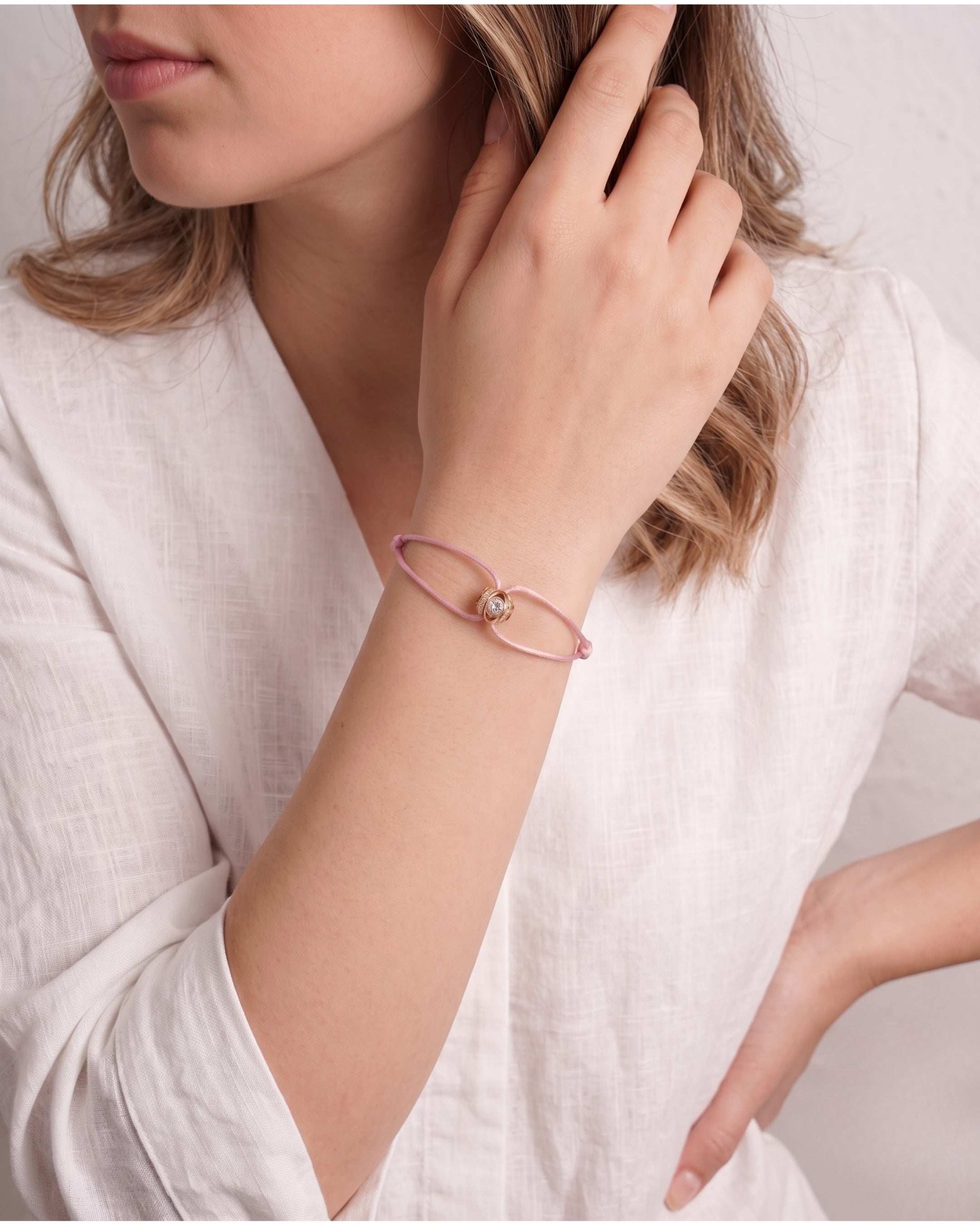 G-Ball Red Silver Cord Bracelet