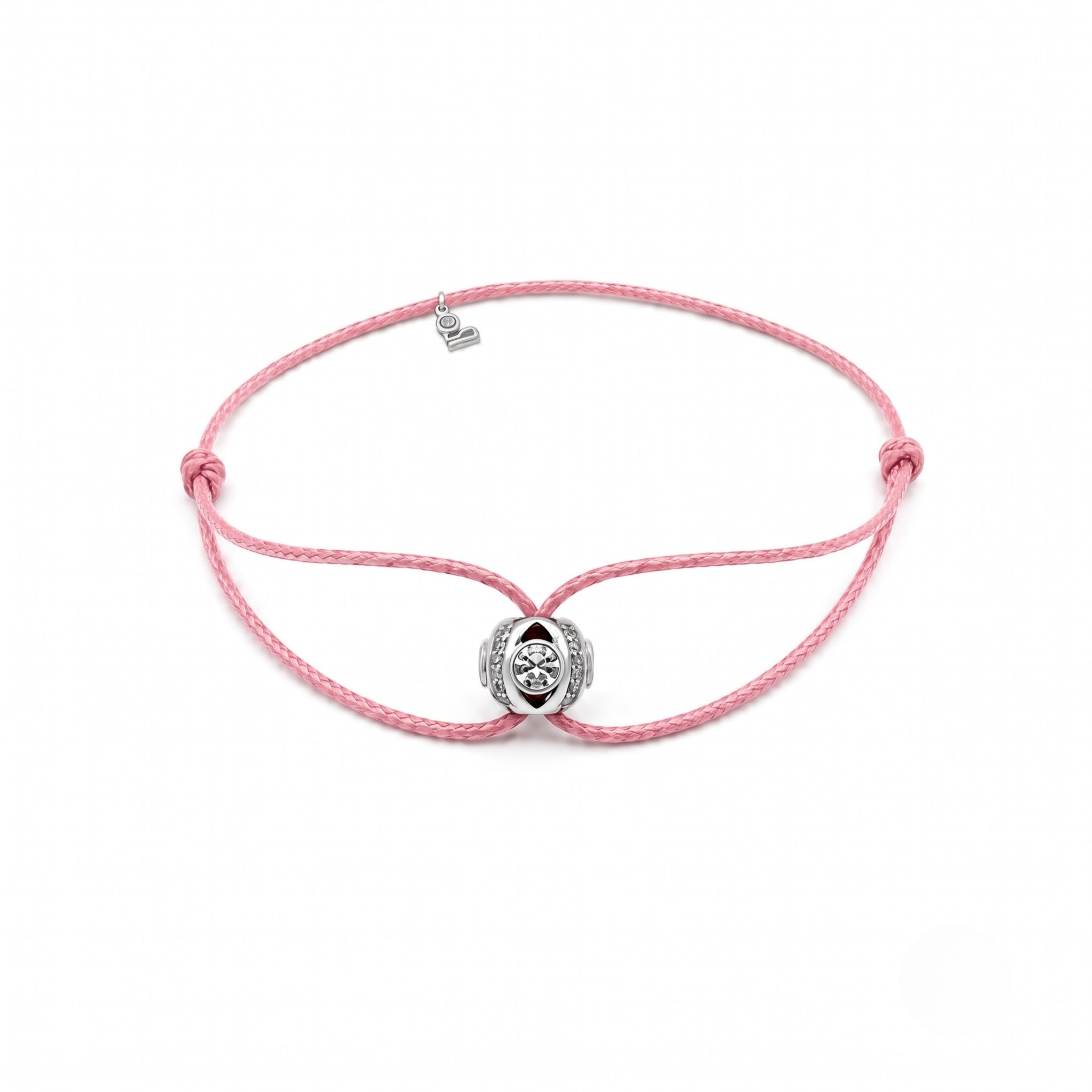 G-Ball Red Silver Cord Bracelet