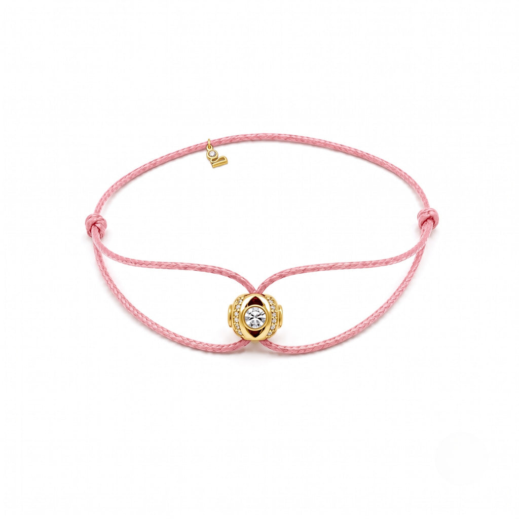 G-Ball Red Silver Cord Bracelet