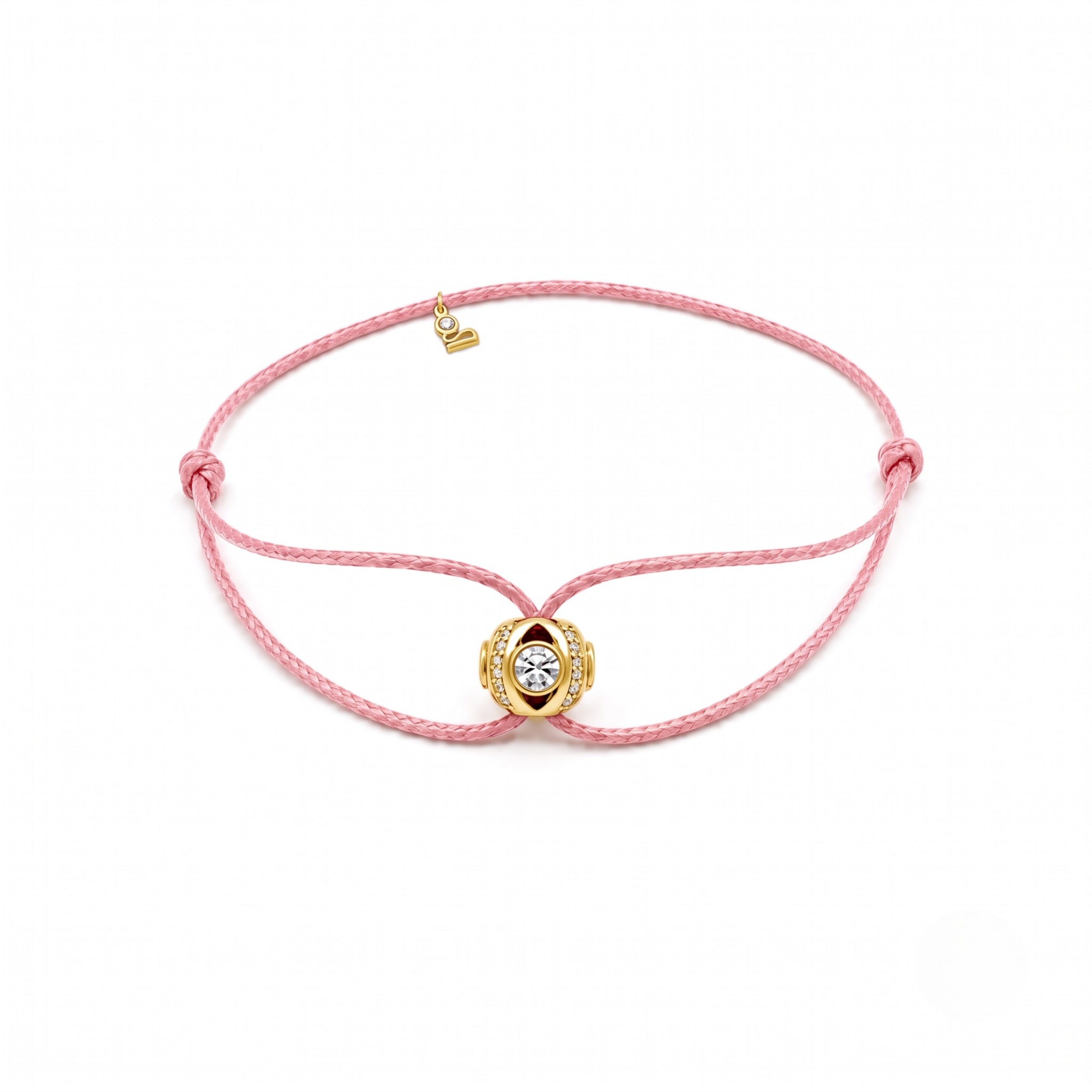 G-Ball Red Silver Cord Bracelet
