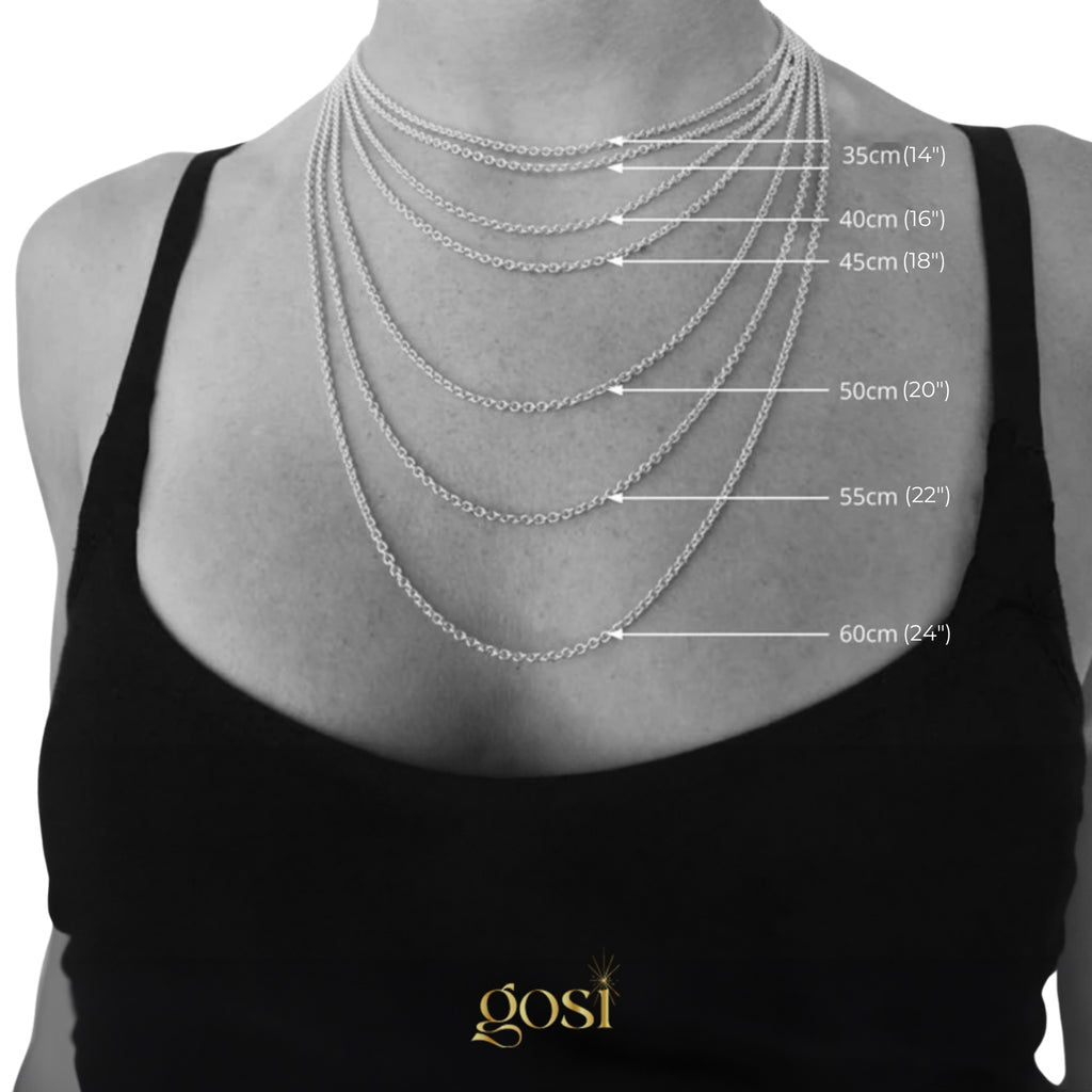 Mineli Oval Altın Kaplama Gümüş Kolye