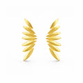 Angel Wing Gold Plated Silver Earrings 