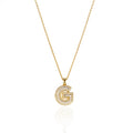 Enamel Letter Silver Necklace 