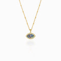 "Mini" Marquise Ocean Mother-of-Pearl Silver Necklace