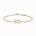 "Mini" Fish Mother-of-Pearl Silver Bracelet