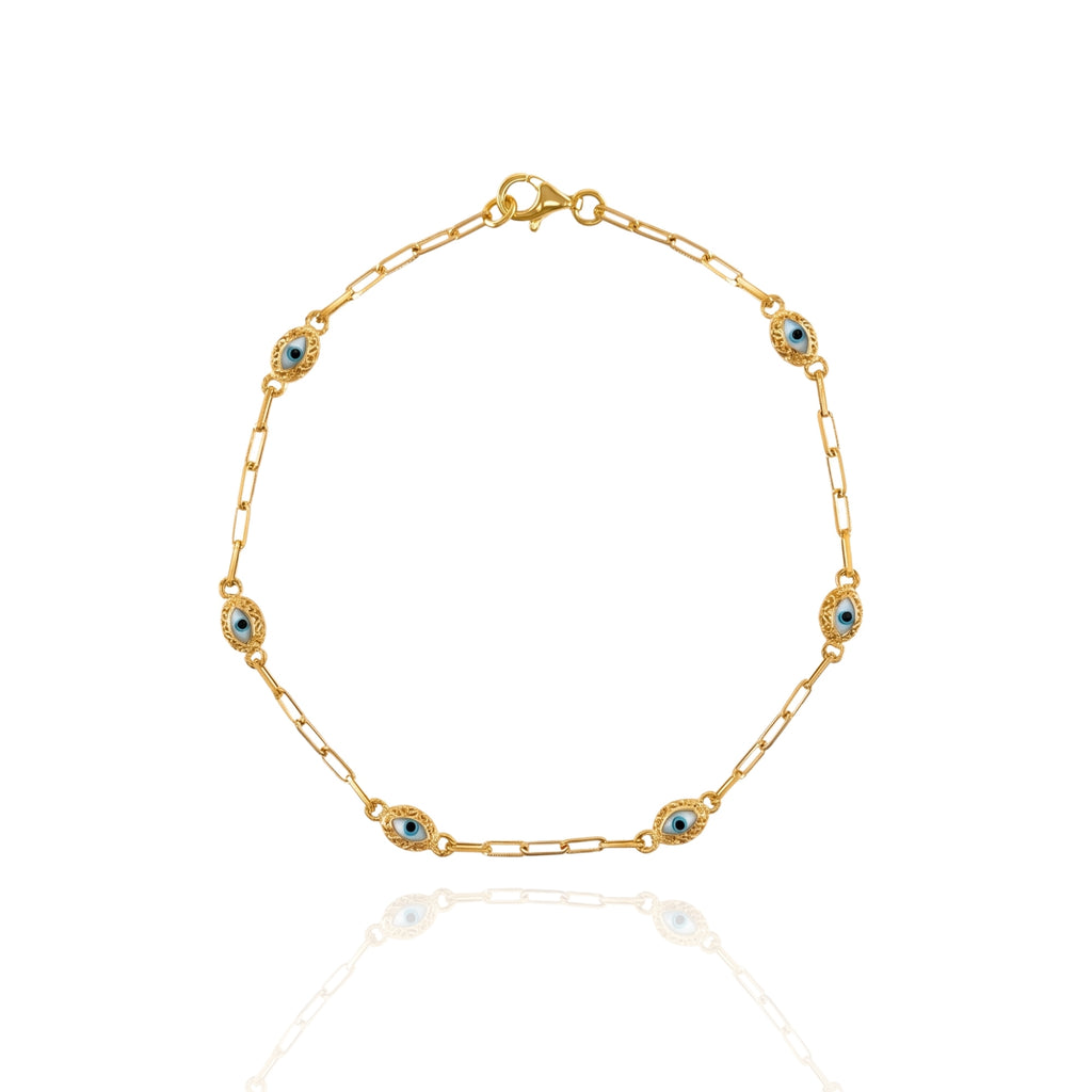 Nazar Markiz Mineli Gümüş Bileklik