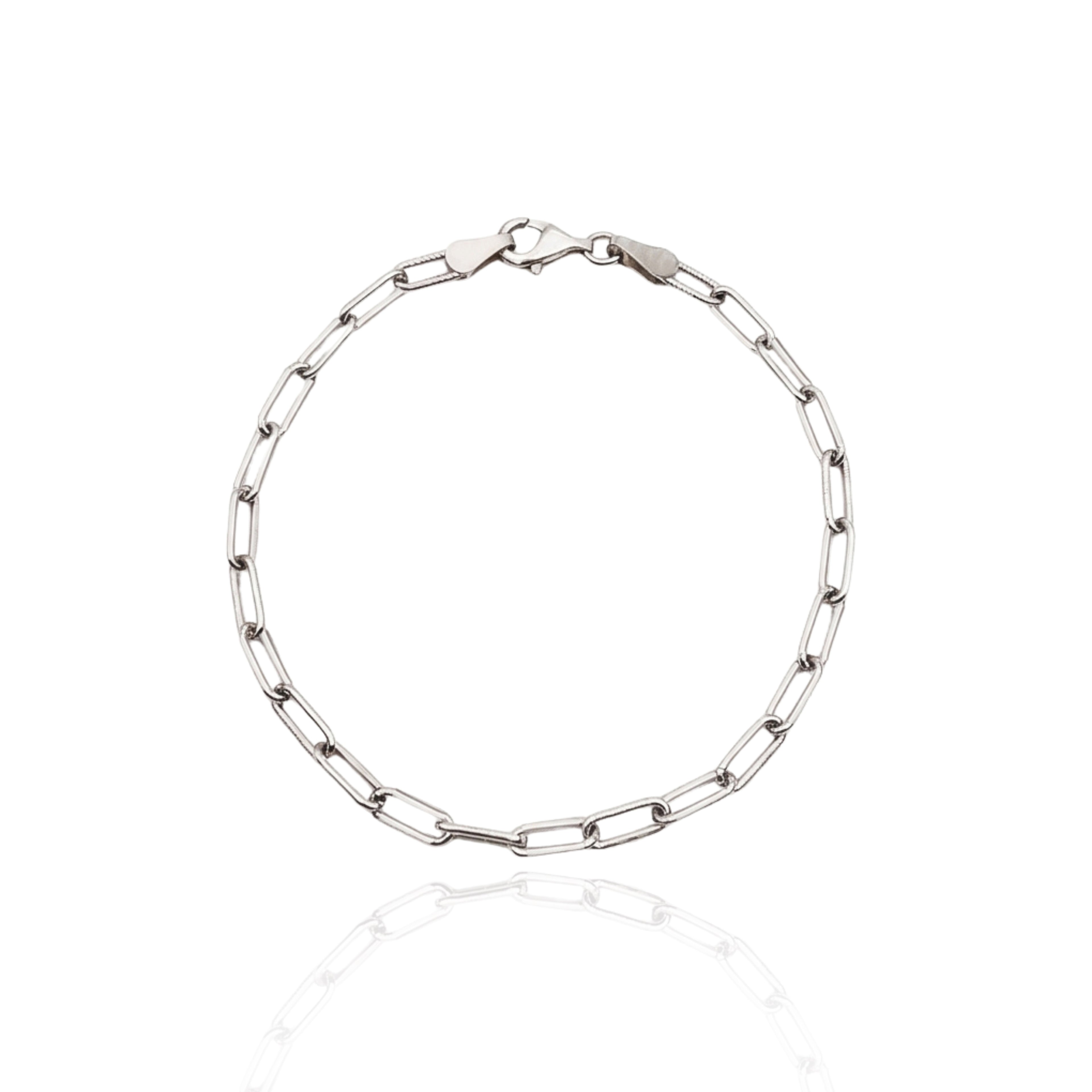 GJ Forse Chain Oksitli Gümüş Bileklik