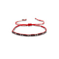 Onyx Bar Red Cord Bracelet