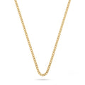 GJ Curb Chain Thin Altın Kaplama Gümüş Kolye
