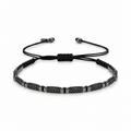 Onyx Bar Black Cord Bracelet