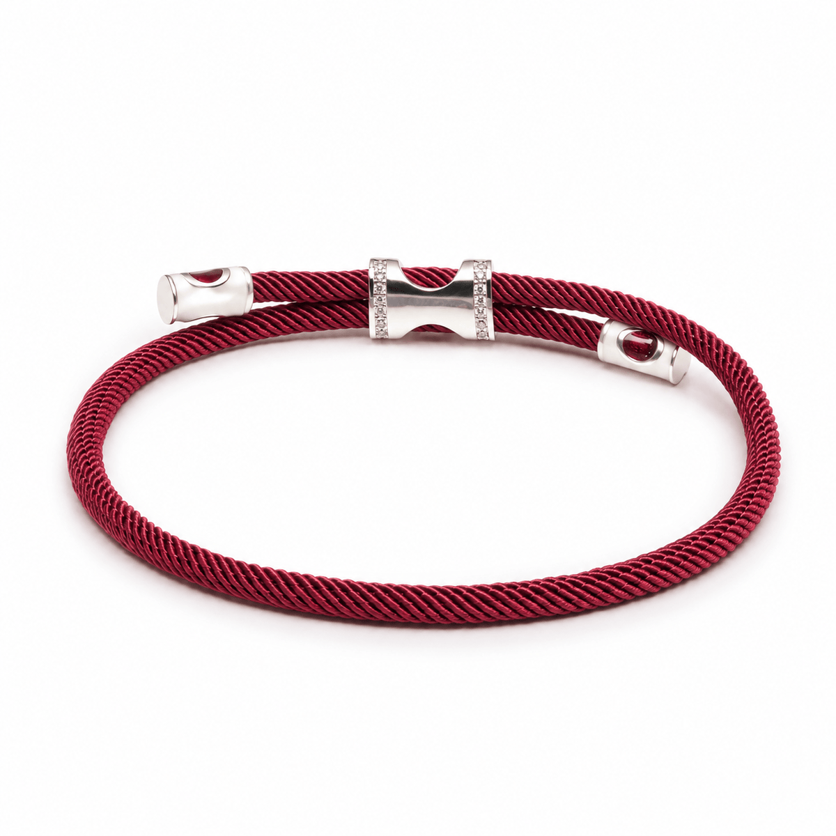 Gosi Silver Lucky Bracelet - Wine