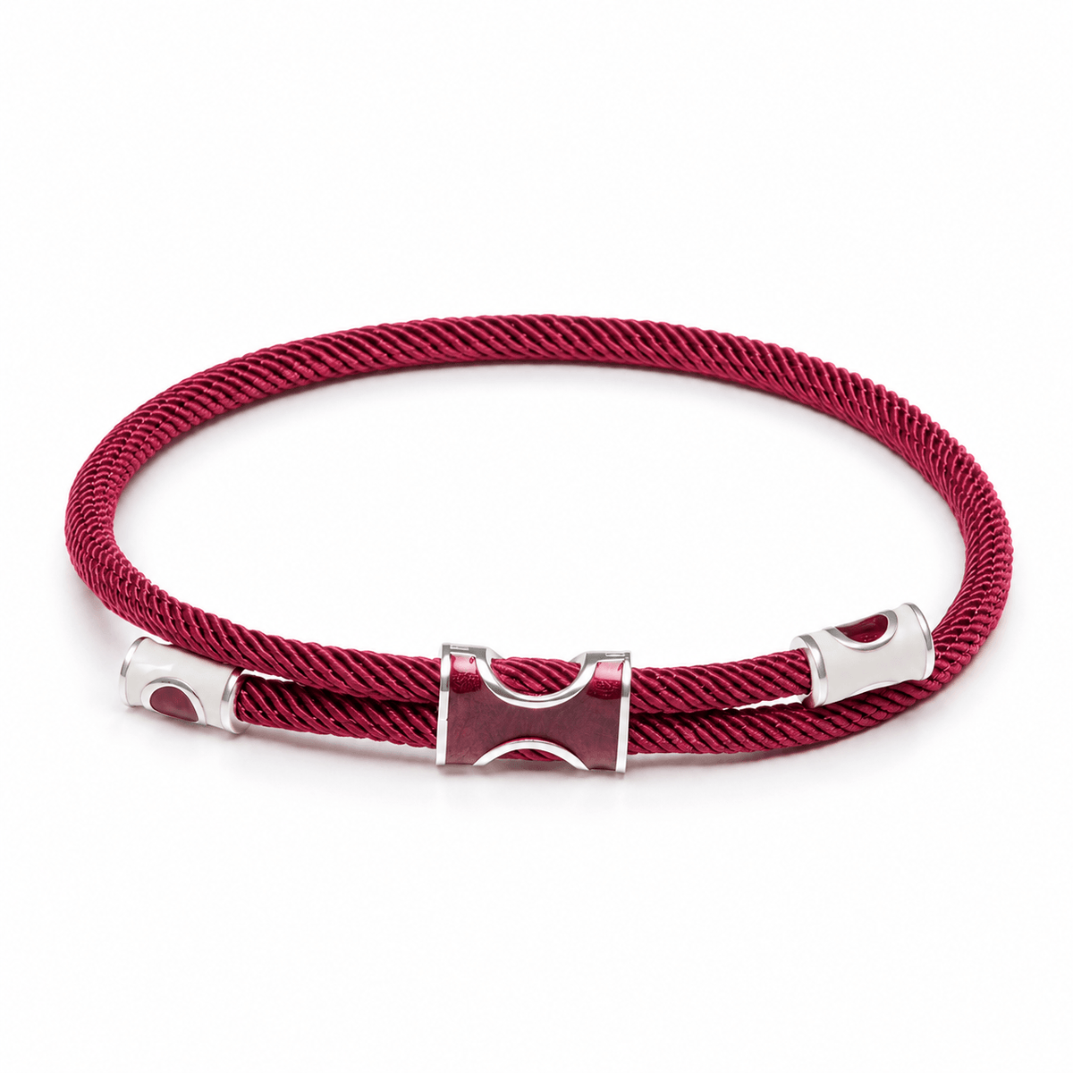 Gosi Silver Lucky Bracelet - Wine