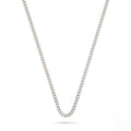 GJ King Chain Silver Bracelet with White Stones 