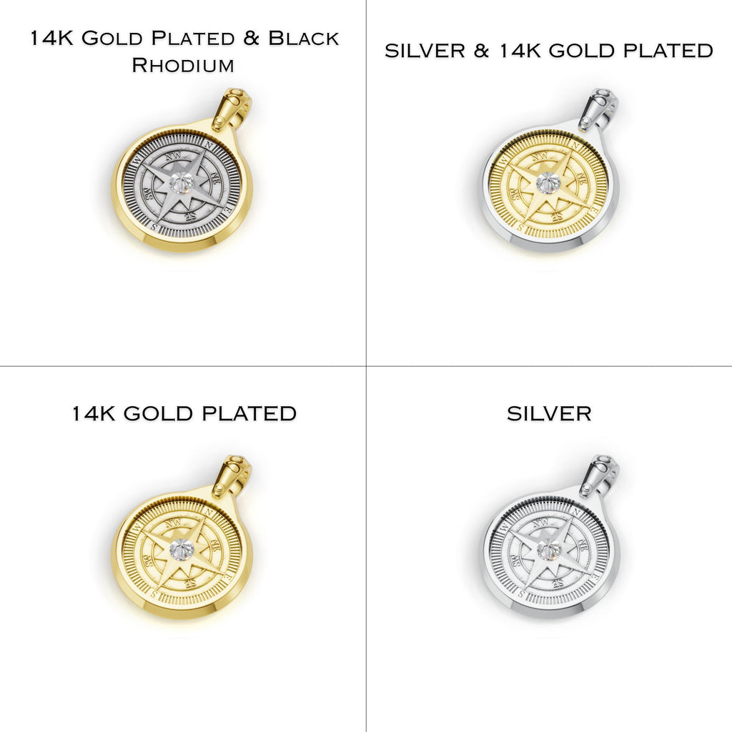 S26® 0.10 Carat Compass Necklace
