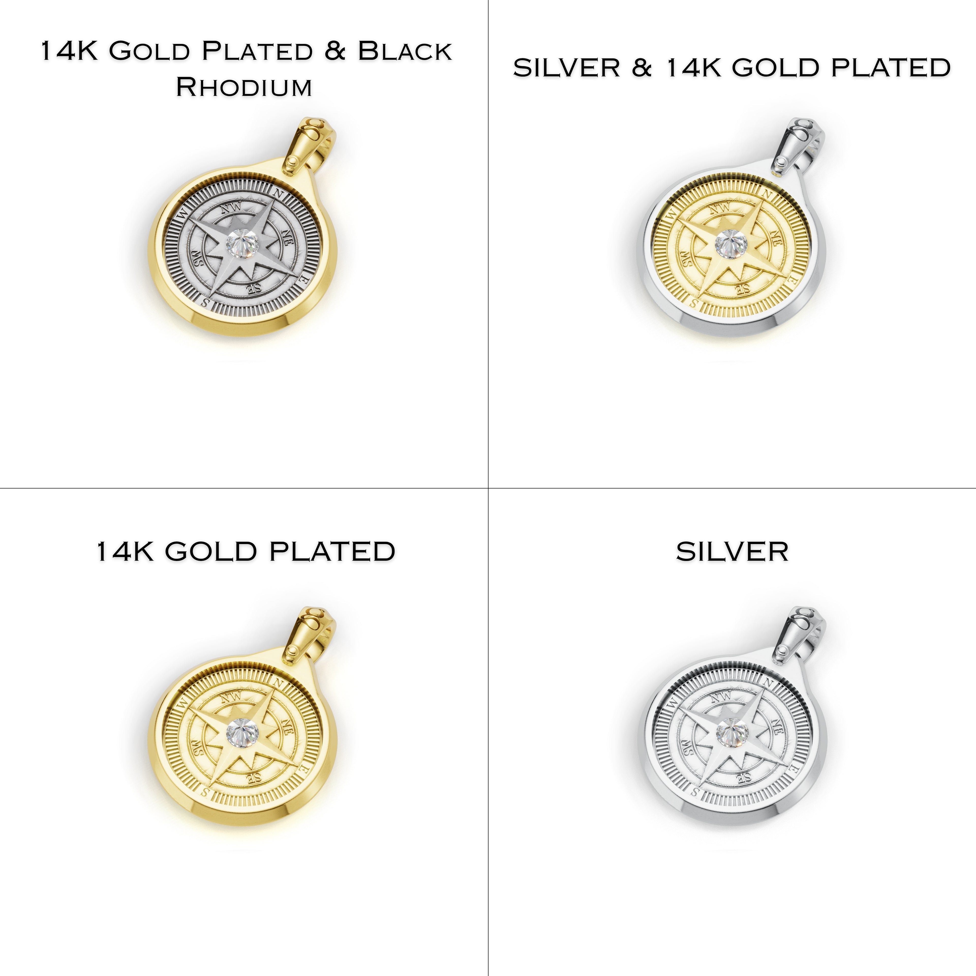 S26® 0.10 Carat Compass Necklace