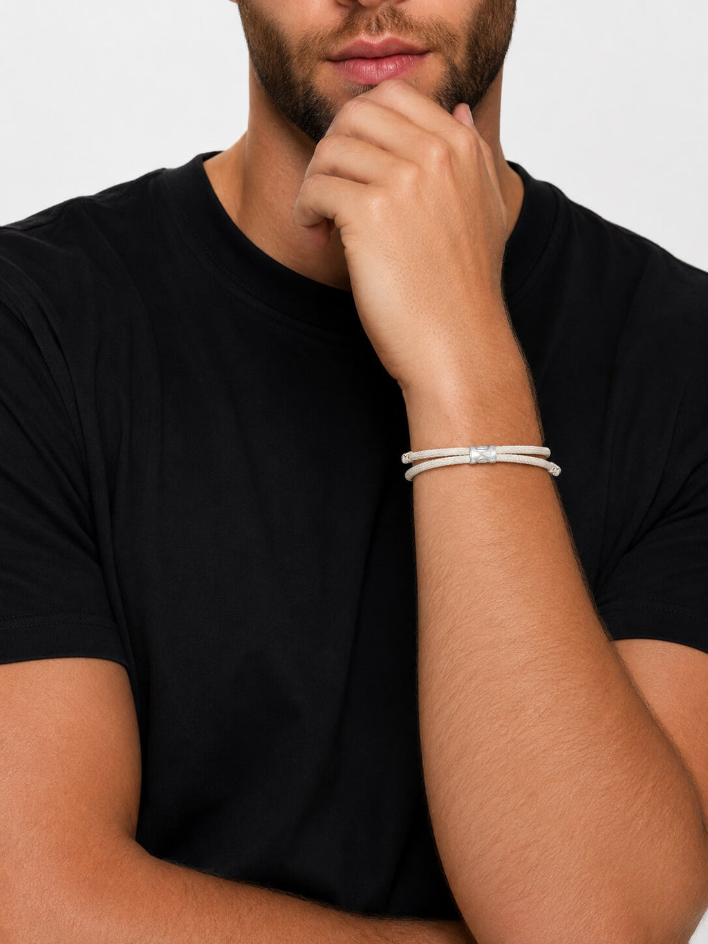 Gosi Silver Lucky Bracelet - White