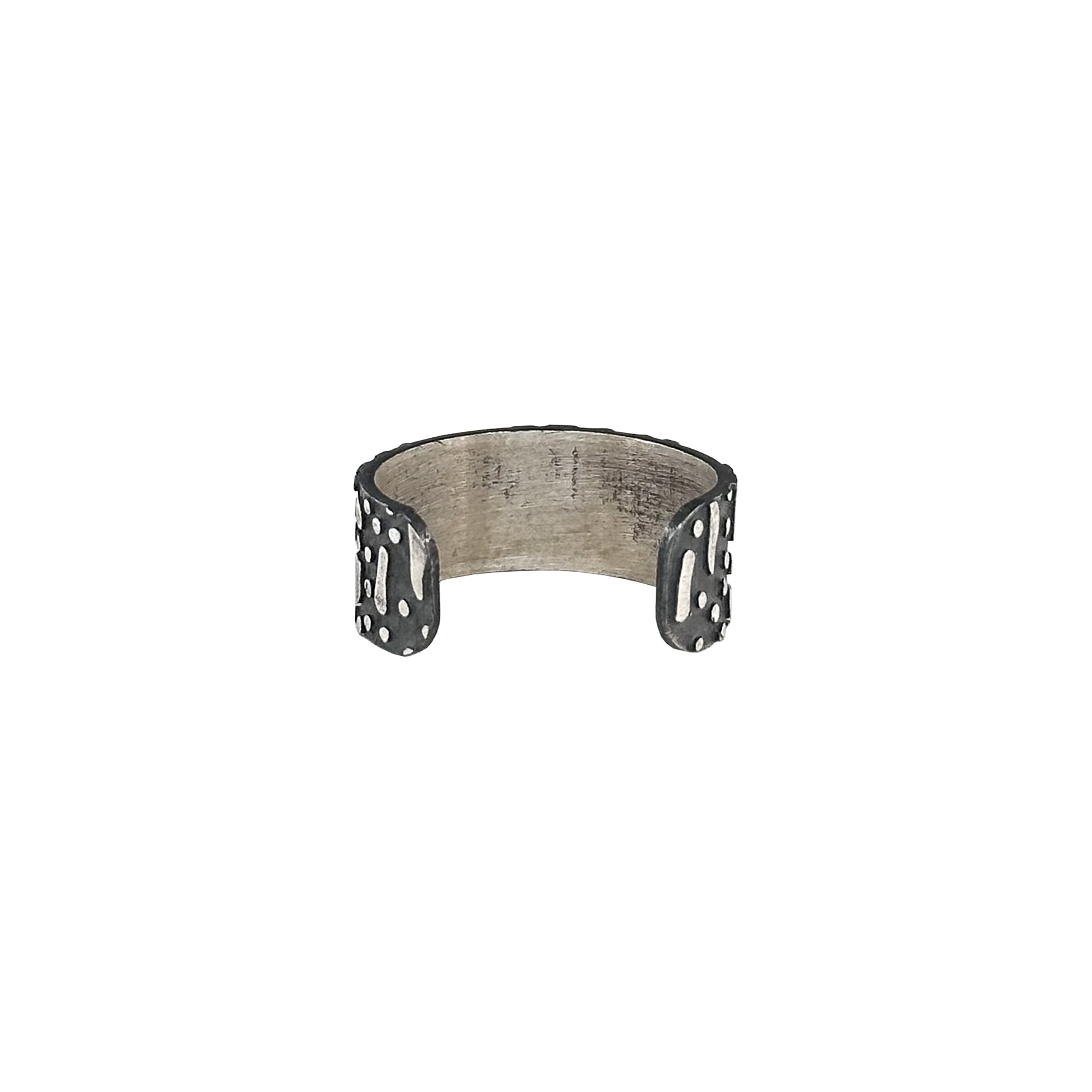 Textured Silver Oxide Ring