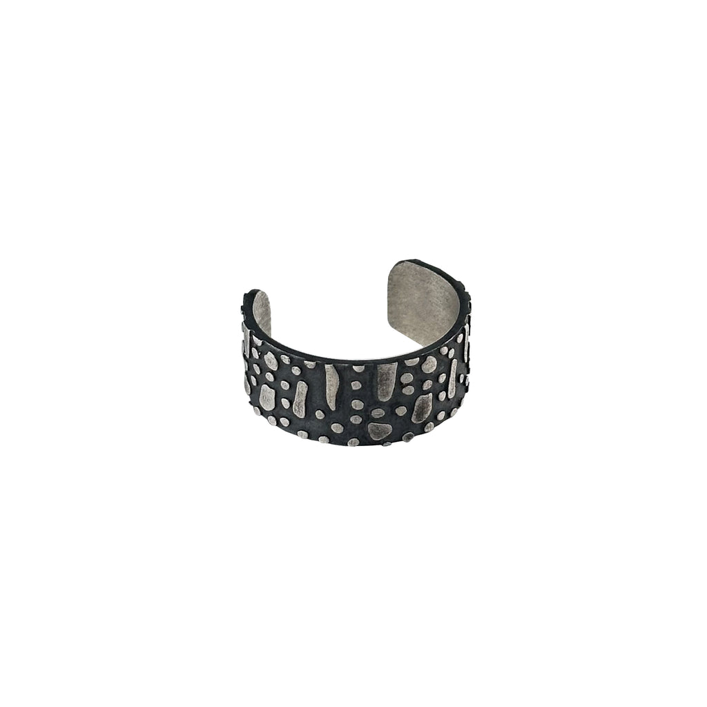 Textured Silver Oxide Ring