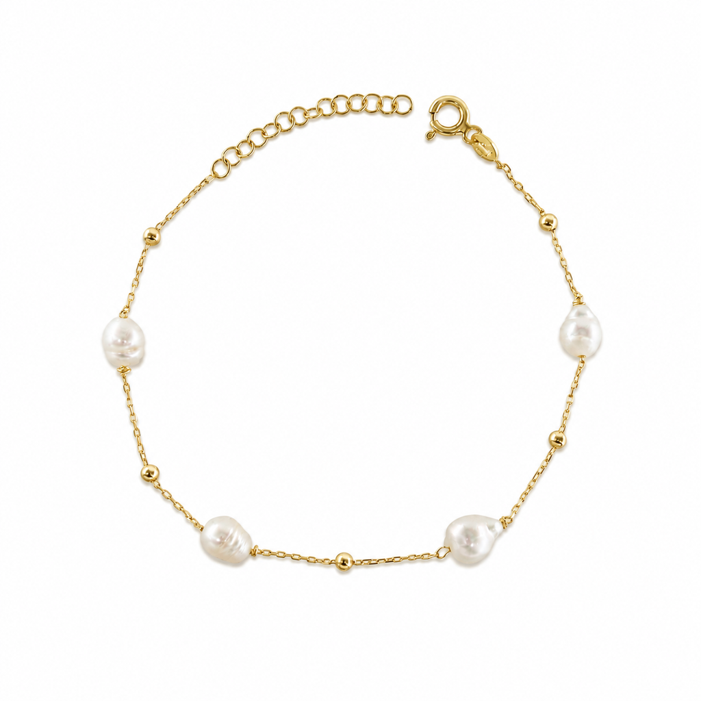 Pearl Dream Gold Plated Silver Bracelet 
