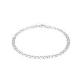 GJ Bar Chain Silver Bracelet 