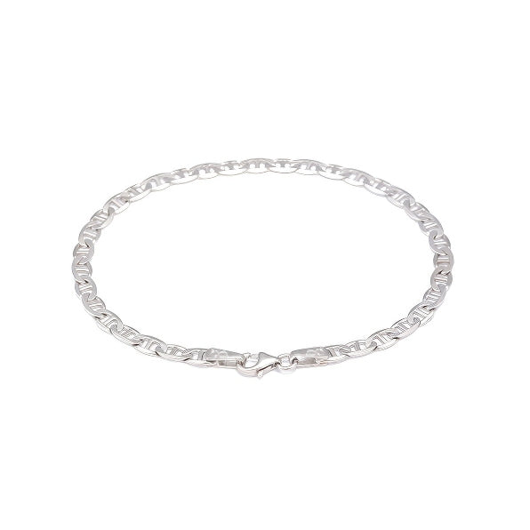 GJ Bar Chain Silver Bracelet 