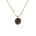 Fatima's Hand Eye Gold Plated &amp; Oxidized Necklace