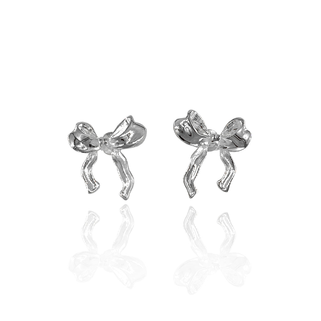 Bow Silver Earrings 
