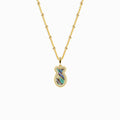 Fish Ocean Mother-of-Pearl Silver Necklace 