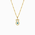Fish Pearl Eye Silver Necklace 