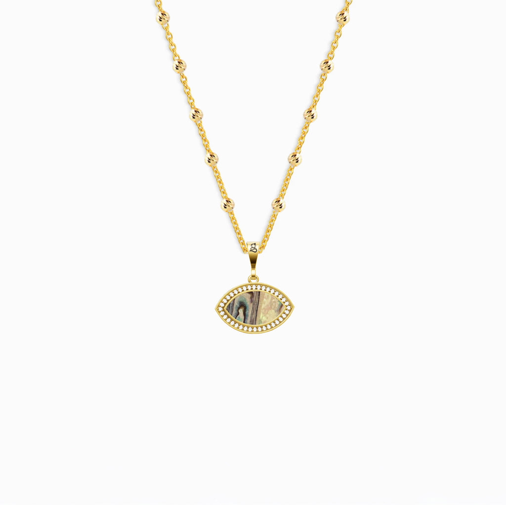 Marquise Ocean Mother-of-Pearl Silver Necklace 