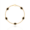 Marquise Noir 5-Motif Silver Bracelet