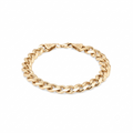GJ Curb Chain Altın Kaplama Gümüş Bileklik