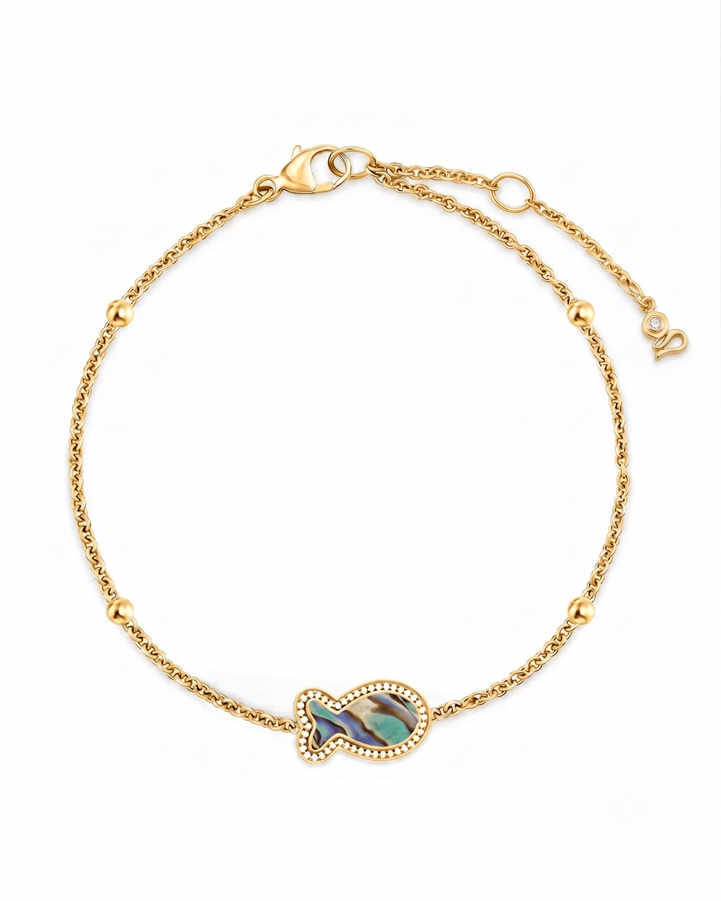 "Mini" Fish Ocean Pearl Silver Bracelet