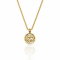 Eye Motif Mother-of-Pearl Gold Plated Silver Necklace 