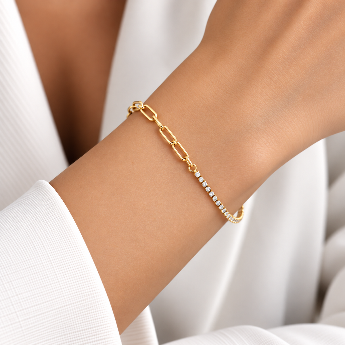 Chain &amp; Waterway Art Bracelet 