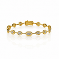 Mixed Vibe Zircon Stone Silver Bracelet
