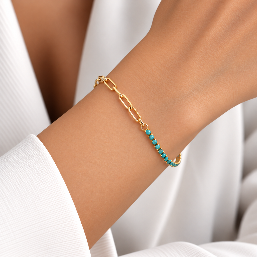 Chain &amp; Waterway Art Bracelet 