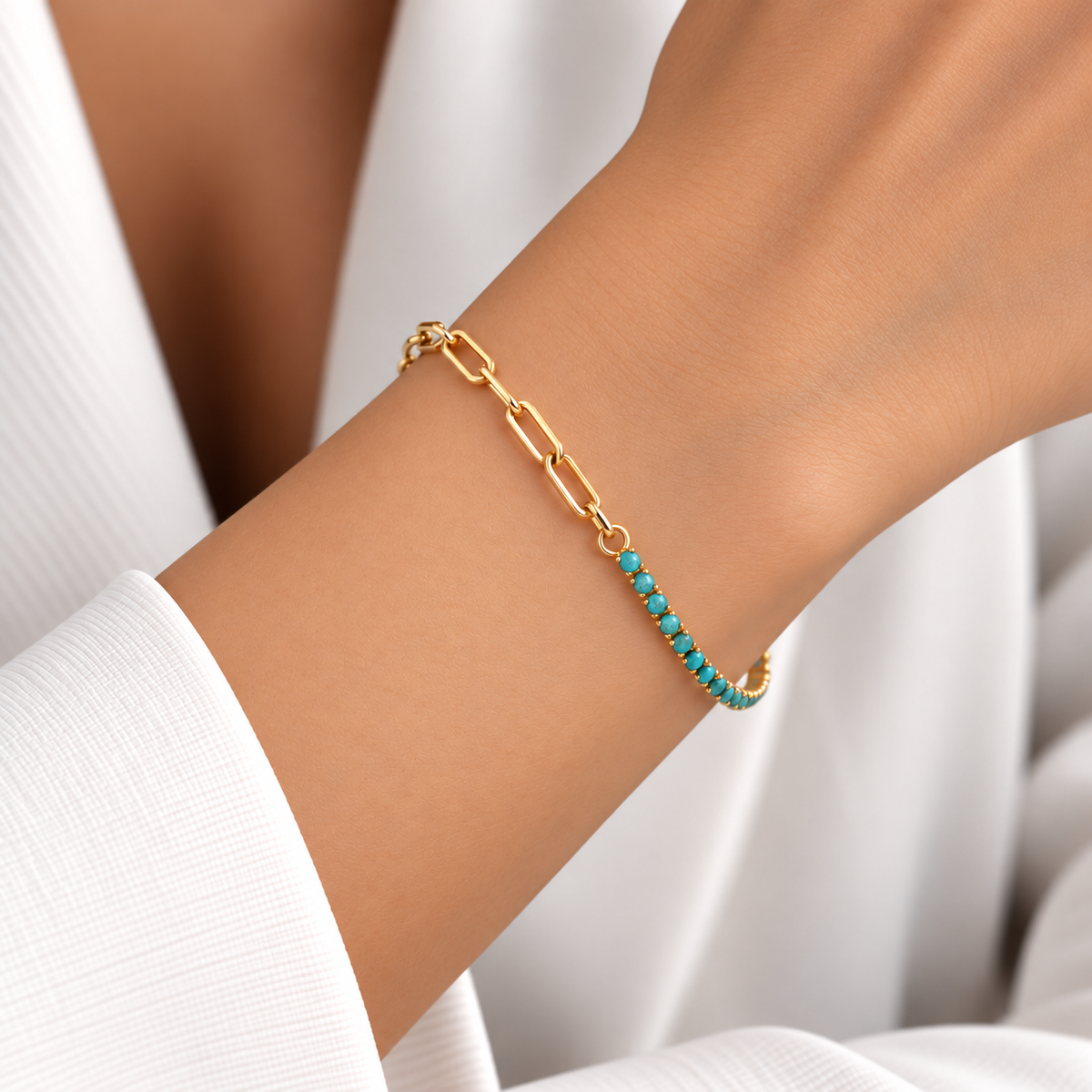 Chain &amp; Waterway Art Bracelet 