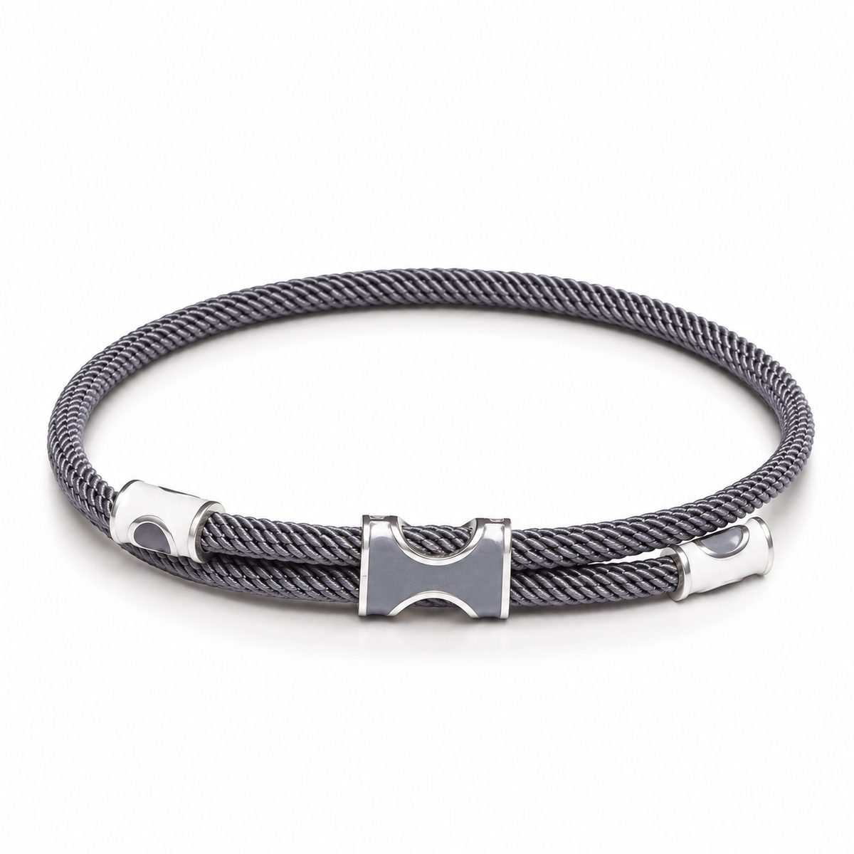 Gosi Silver Lucky Bracelet - Grey