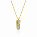 Let The Poems Gold Plated Silver &amp; Oxidized Necklace 