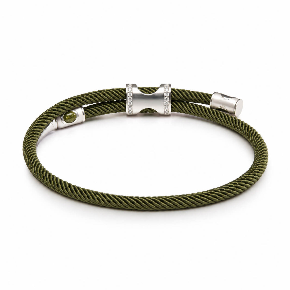Gosi Silver Lucky Bracelet - Green