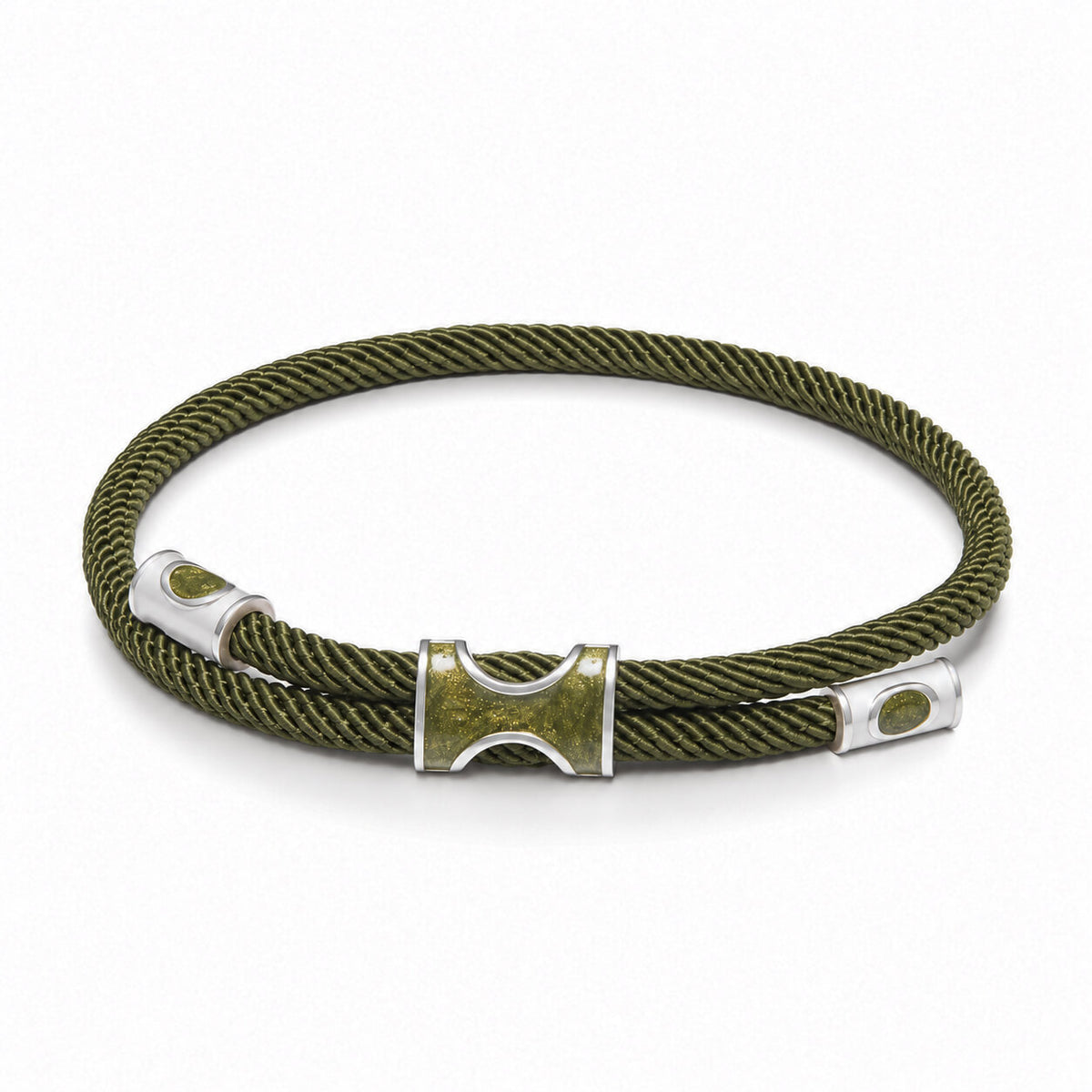 Gosi Silver Lucky Bracelet - Green