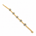 Evil Eye Gold Plated Silver Bracelet