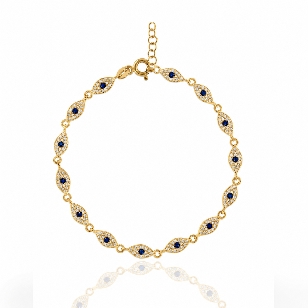 Marquise Eye Silver Bracelet 