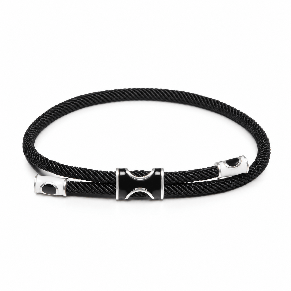 Gosi Silver Lucky Bracelet - Black