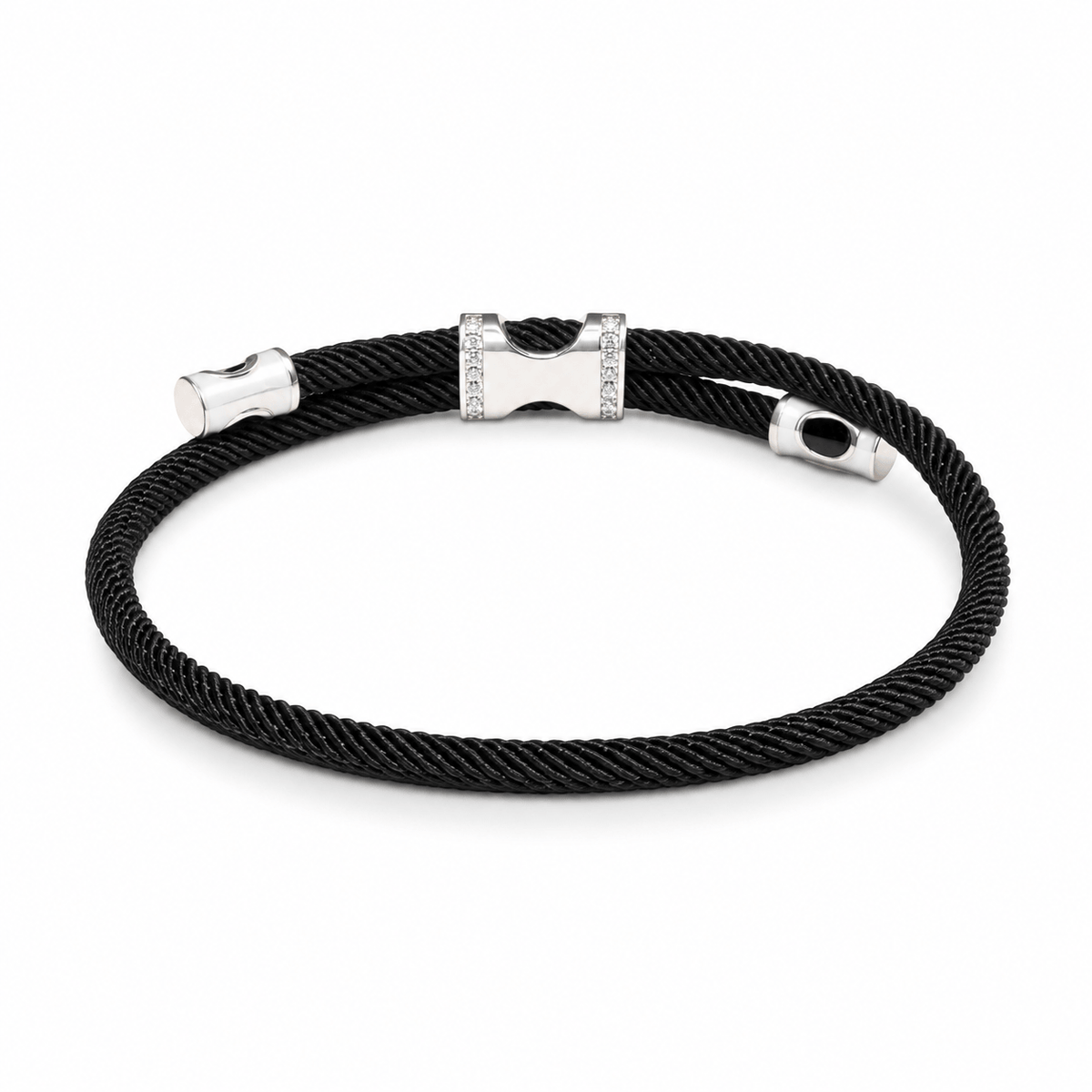 Gosi Silver Lucky Bracelet - Black