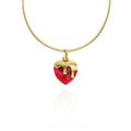 Melting for You - Ruby Heart Silver Necklace