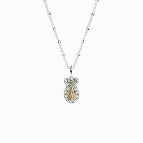 Fish Ocean Mother-of-Pearl Silver Necklace 