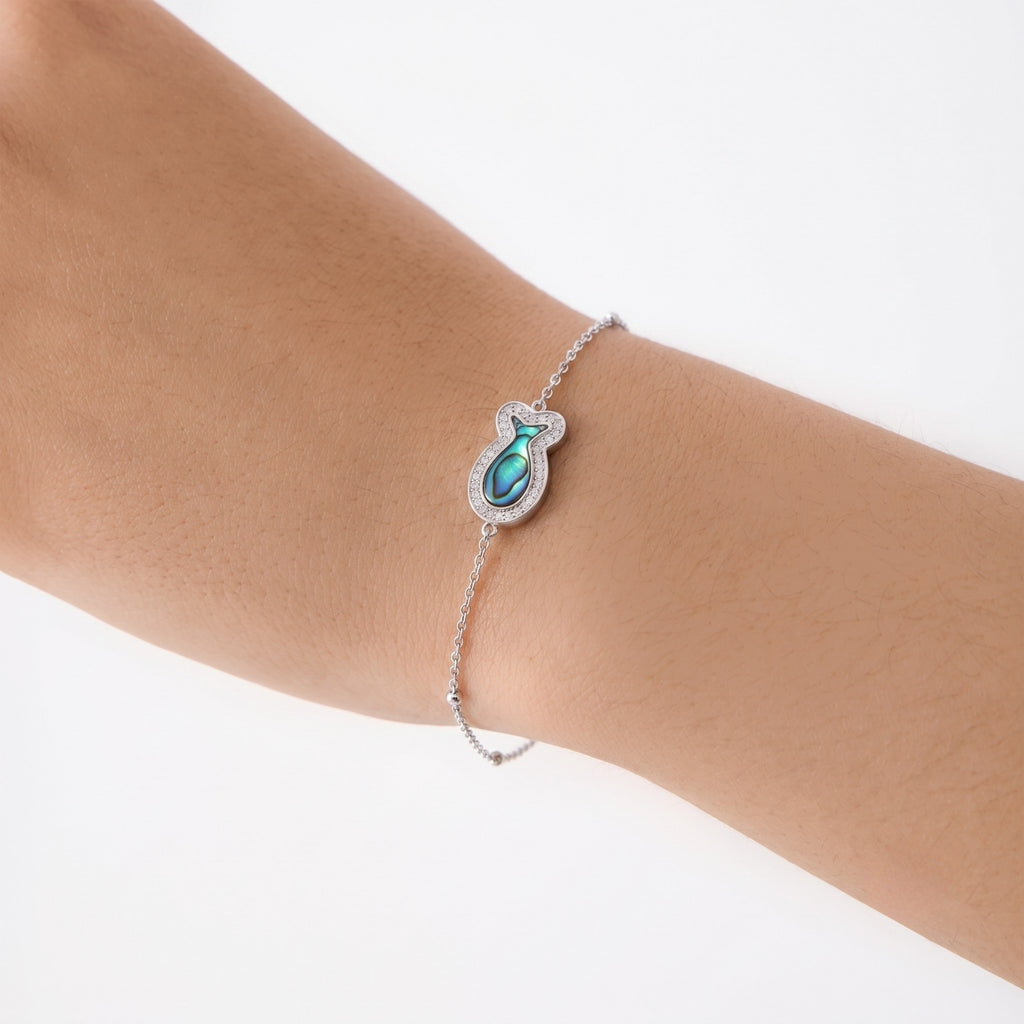 "Mini" Fish Ocean Pearl Silver Bracelet